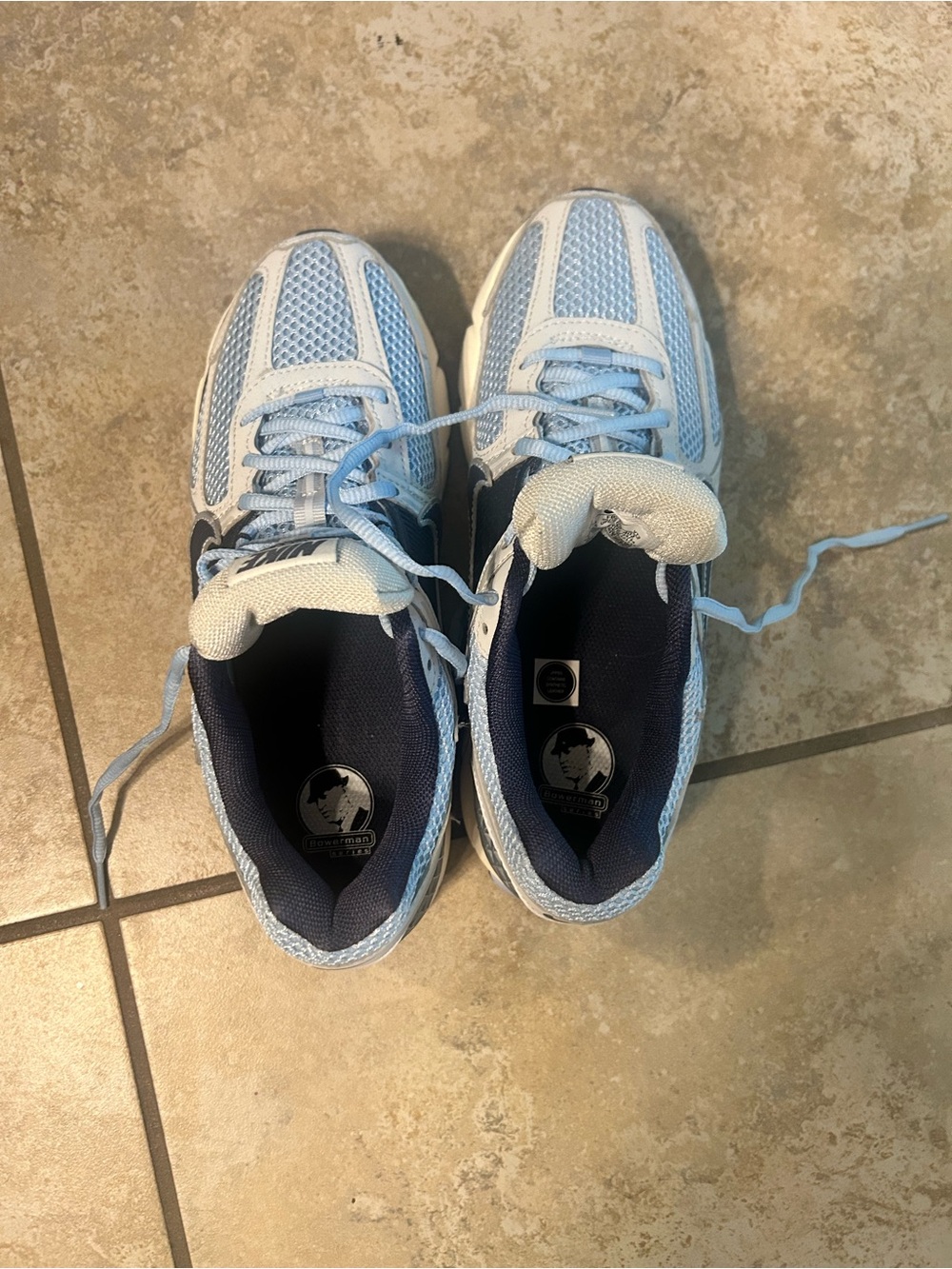 Nike Light Blue and White Men's Athletic Sneakers